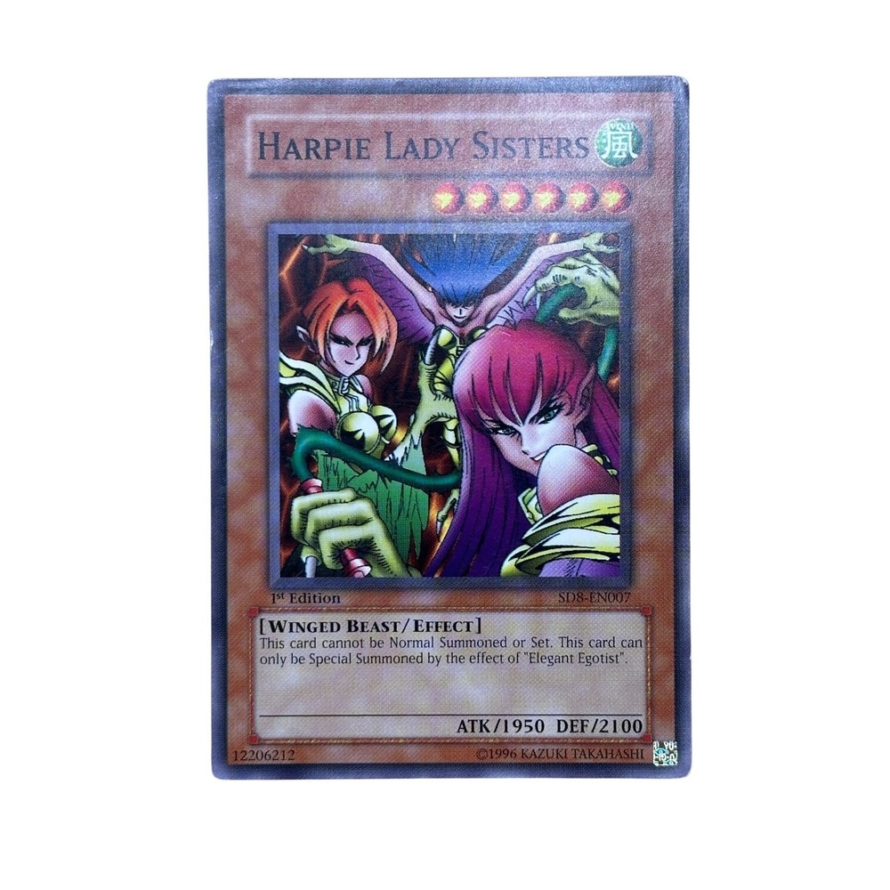 Harpie Lady Sisters SD8-EN007 1st Edition YuGiOh Card Winged Beast Effect MN/LP
